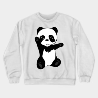 Cute waving panda Crewneck Sweatshirt